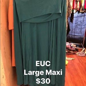 EUC teal LuLaRoe Maxi Large